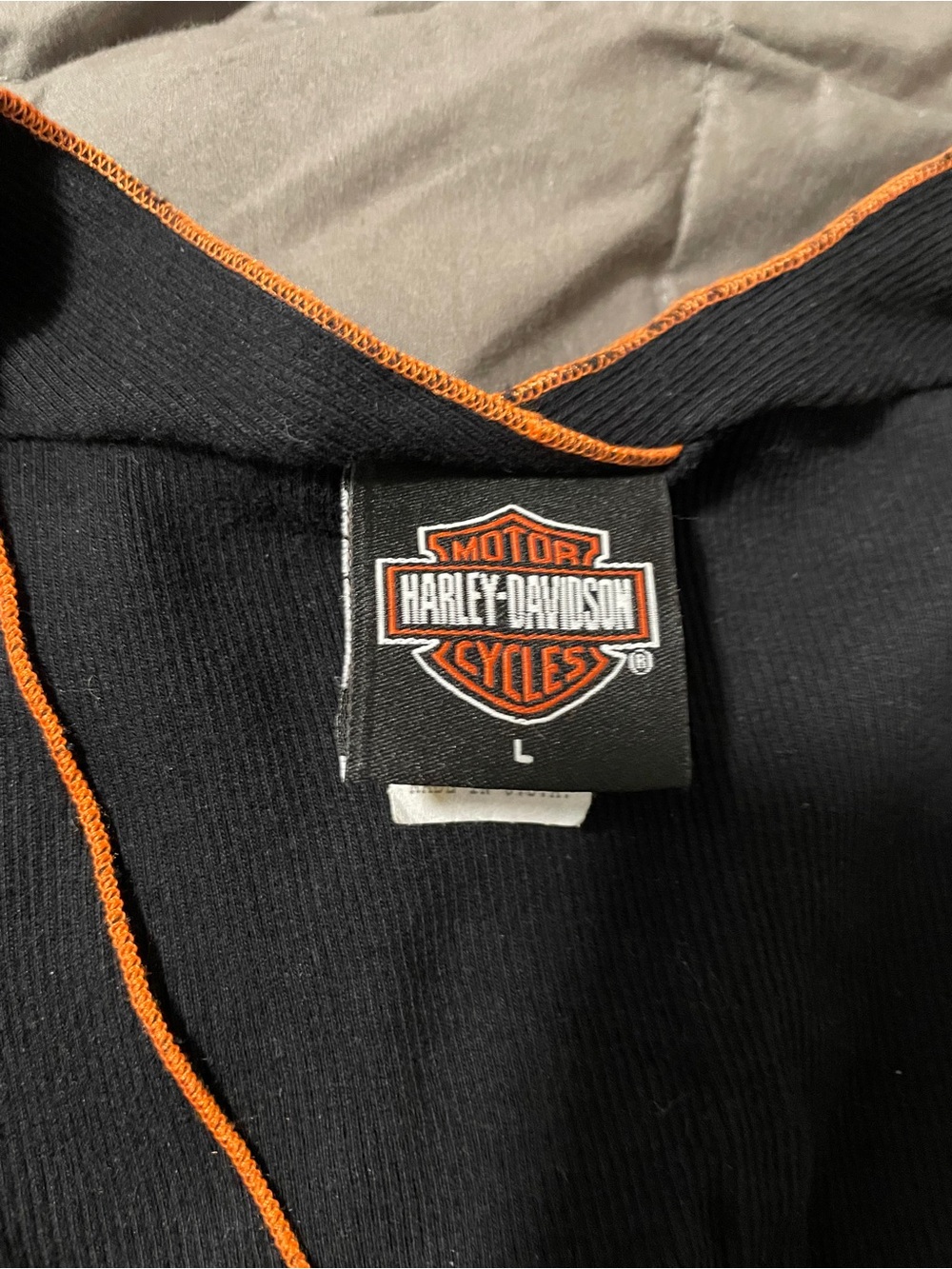 Harley-Davidson Black Tank w/Orange Flame Graphic size Large. St Thomas. Womens - Picture 5 of 6